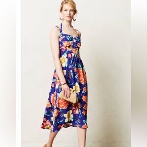 EUC anthropologie moulinette soeurs floral dress
